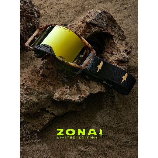 BRÝLE SUPERTECH LIMITOVANÉ EDICE ZONA, ALPINESTARS (ČERNÁ/HNĚDÁ, ZRCADLOVÉ ZLATÉ PLEXI) 2026