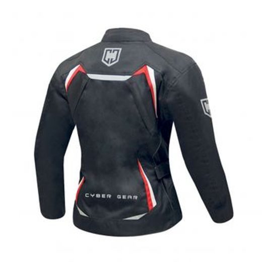 DÁMSKÁ TEXTILNÍ MOTO BUNDA CYBER GEAR MONICA, ČERNO-ČERVENO-BÍLÁ