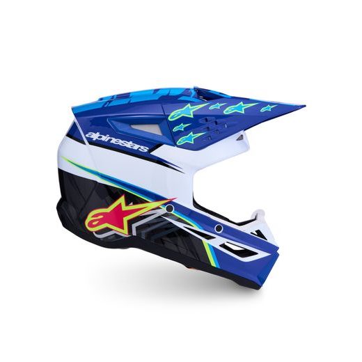 PŘILBA S-M3 FALCON, ALPINESTARS (MODRÁ/BÍLÁ/ČERNÁ/RŮŽOVÁ FLUO/ŽLUTÁ FLUO) 2027