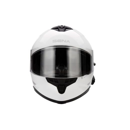 MESH PŘILBA S HEADSETEM OUTRIDE, SENA (LESKLÁ BÍLÁ)