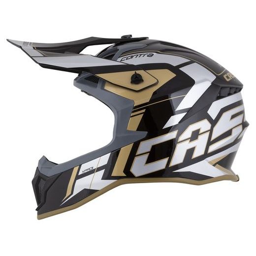 PŘILBA CROSS PRO 2 CONTRA, CASSIDA (ZLATÁ PERLEŤ/ŠEDÁ/ČERNÁ)