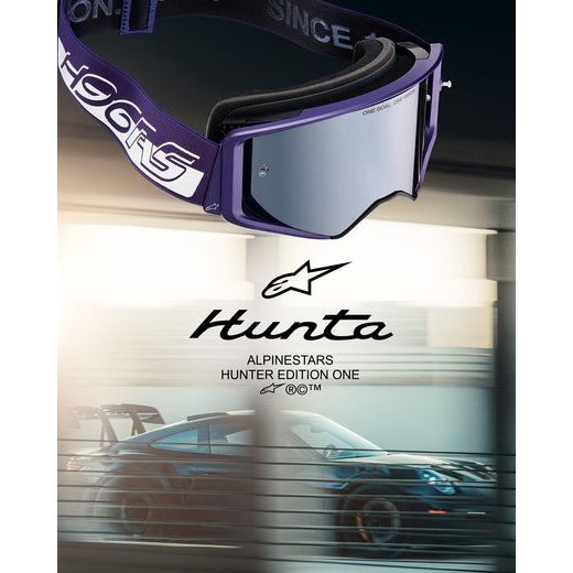 BRÝLE SUPERTECH VISION HUNTA96 XXV, ALPINESTARS (FIALOVÁ/BÍLÁ, ZRCADLOVÉ STŘÍBRNÉ PLEXI) 2026