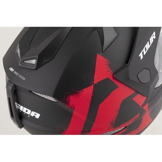 PŘILBA TOUR 2.0 CREW, CASSIDA (ČERNÁ MATNÁ/ČERVENÁ, PLEXI S PŘÍPRAVOU PRO PINLOCK) 2026