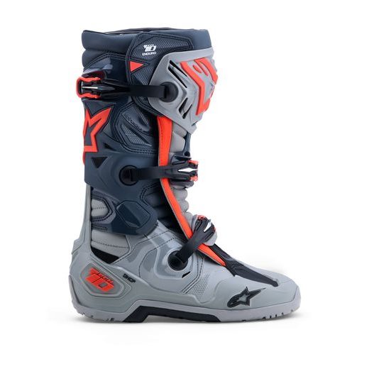 BOTY TECH 10 ENDURO, ALPINESTARS (ŠEDÁ/TMAVĚ ŠEDÁ/ČERVENÁ FLUO) 2027