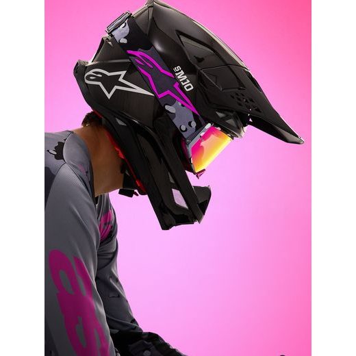 BRÝLE SUPERTECH LIMITOVANÉ EDICE LONE, ALPINESTARS (FIALOVÁ CAMO, ZRCADLOVÉ RŮŽOVÉ PLEXI) 2026