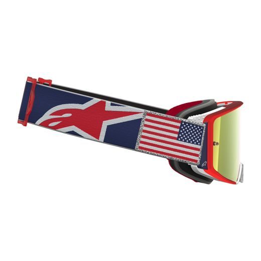 BRÝLE SUPERTECH LIMITOVANÉ EDICE FIFTYFOLD, ALPINESTARS (MODRÁ/ČERVENÁ/BÍLÁ, ZRCADLOVÉ ČERVENÉ PLEXI) 2026