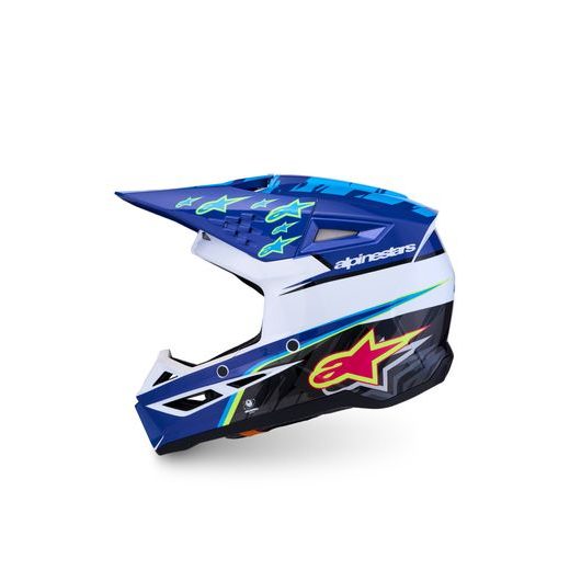 PŘILBA S-M3 FALCON, ALPINESTARS, DĚTSKÁ (MODRÁ/BÍLÁ/ČERNÁ/RŮŽOVÁ FLUO/ŽLUTÁ FLUO) 2027