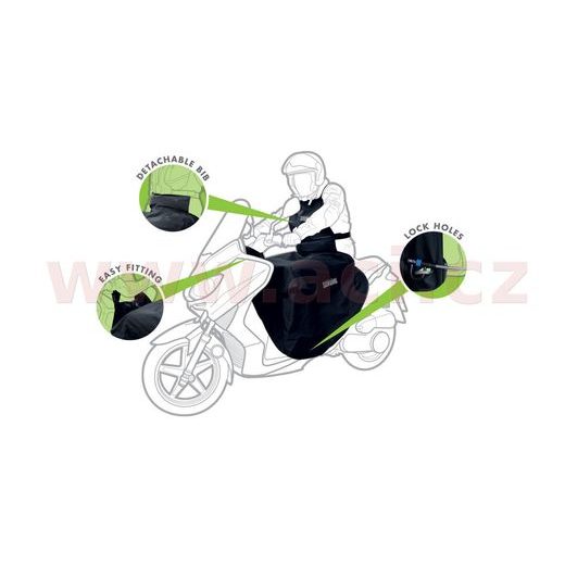 PŘEHOZ PŘES NOHY A TĚLO SCOOTLEG TEXTILNÍ/NEPROMOKAVÝ, OXFORD (ČERNÝ)