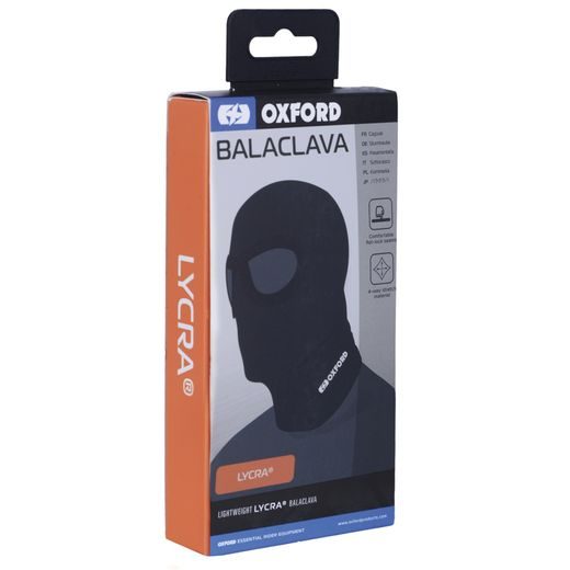 KUKLA S ODDĚLENÝM PRŮZOREM PRO OČI BALACLAVA LYCRA®, OXFORD (ČERNÁ)