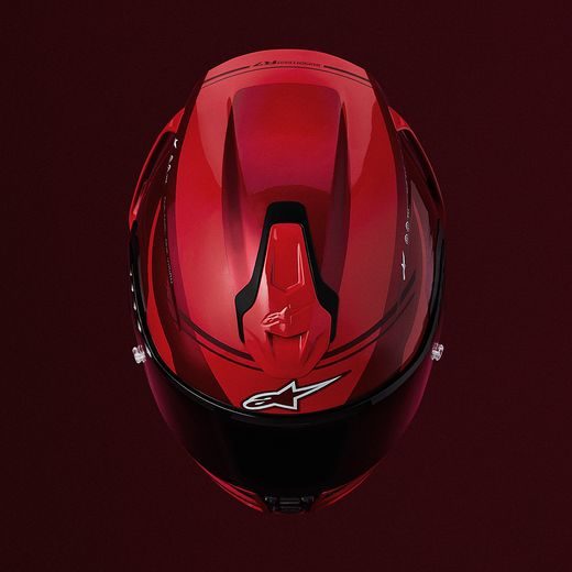 PŘILBA S-R7 A-CORE, ALPINESTARS (ČERVENÁ/BÍLÁ) 2026