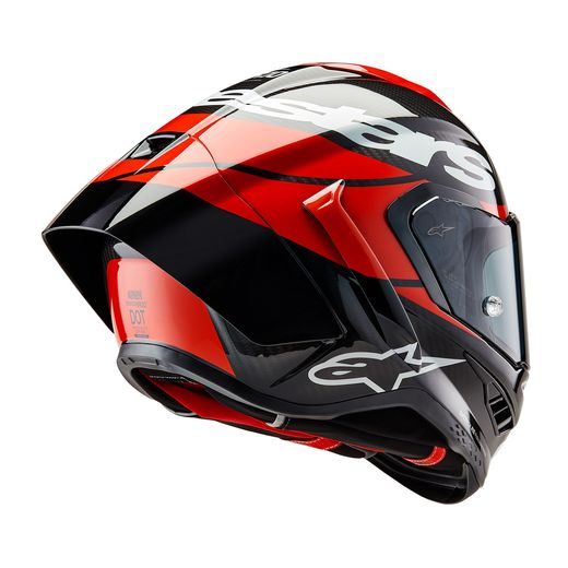 PŘILBA SUPERTECH R10 ELEMENT, ALPINESTARS (KARBON/ČERVENÁ FLUO/BÍLÁ) 2026