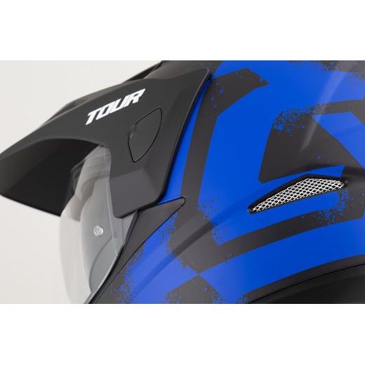 PŘILBA TOUR 2.0 CREW, CASSIDA (ČERNÁ MATNÁ/MODRÁ, PLEXI S PŘÍPRAVOU PRO PINLOCK) 2026