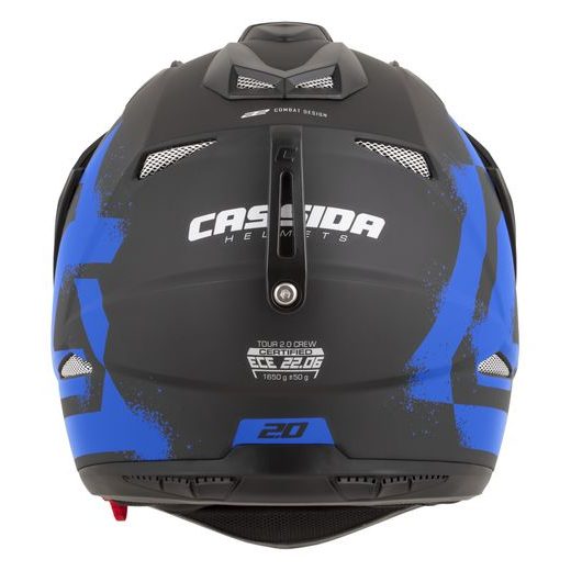 PŘILBA TOUR 2.0 CREW, CASSIDA (ČERNÁ MATNÁ/MODRÁ, PLEXI S PŘÍPRAVOU PRO PINLOCK) 2026