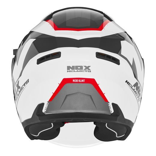 PŘILBA N130 KLINT, NOX (BÍLÁ,ČERNÁ,ČERVENÁ) 2024