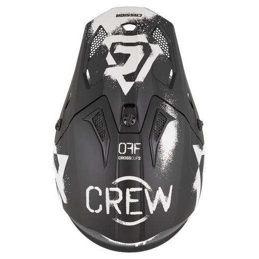 PŘILBA CROSS CUP 2 CREW, CASSIDA (ČERNÁ MATNÁ/BÍLÁ) 2026