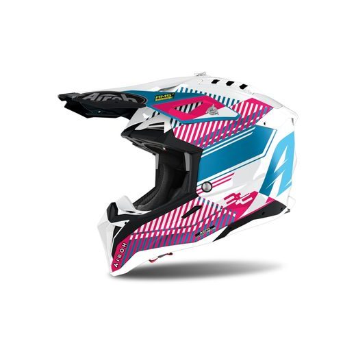 PŘILBA AVIATOR 3.0 WAVE, AIROH (RŮŽOVÁ/CHROM) 2022