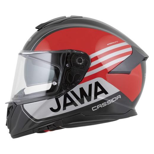 PŘILBA INTEGRAL GT 2.1 JAWA SPORT, CASSIDA (ČERNÁ/ČERVENÁ PERLEŤ/STŘÍBRNÁ)