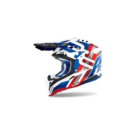 PŘILBA AVIATOR 3.0 RAINBOW, AIROH (LESKLÁ MODRÁ/ČERVENÁ) 2022