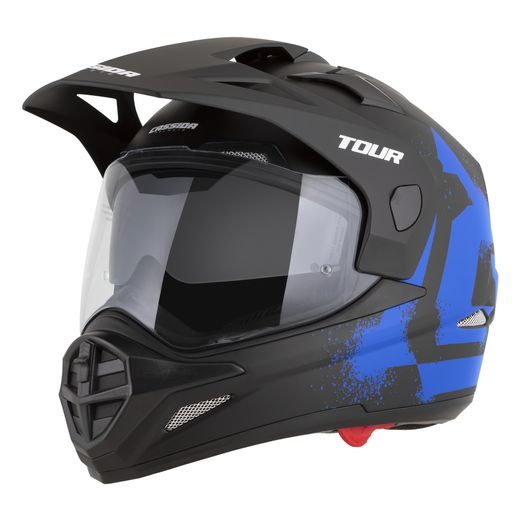 PŘILBA TOUR 2.0 CREW, CASSIDA (ČERNÁ MATNÁ/MODRÁ, PLEXI S PŘÍPRAVOU PRO PINLOCK) 2026