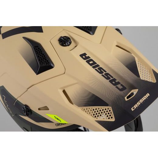 PŘILBA CROSS CUP 2 NAPA JUNIOR, CASSIDA, DĚTSKÁ (PÍSKOVÁ/ZELENÁ/ŽLUTÁ FLUO/ČERNÁ MATNÁ) 2026