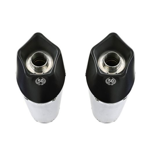 DVOJITÁ KONCOVKA VÝFUKU SLIP-ON GPR NEW GRAND PRIX EVO TITANIUM BMW.51.GPAN.TO BROUŠENÝ TITAN ZAHRNUJE ODNÍMATELNÉ DB KILLERY A SPOJOVACÍ SVODY