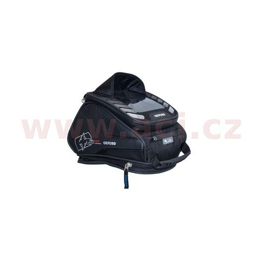TANKBAG A BRAŠNA NA SEDLO M4R TANK 'N' TAILER, OXFORD (ČERNÝ, S MAGNETICKOU ZÁKLADNOU A POPRUHY, OBJEM 4 L)