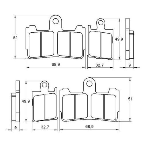 BRZDOVÉ DESTIČKY ACCOSSATO AGPA193 EV1