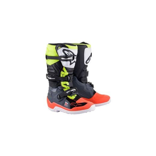 BOTY TECH 7 S, ALPINESTARS, DĚTSKÉ (ŠEDÁ/ČERVENÁ FLUO/ŽLUTÁ FLUO) 2026