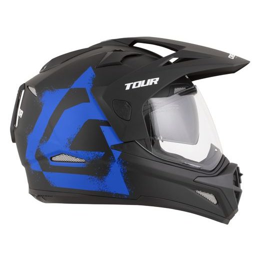 PŘILBA TOUR 2.0 CREW, CASSIDA (ČERNÁ MATNÁ/MODRÁ, PLEXI S PŘÍPRAVOU PRO PINLOCK) 2026