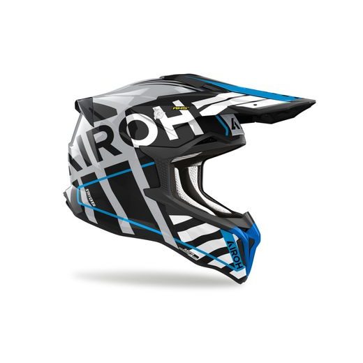 PŘILBA STRYCKER BRAVE, AIROH (LESKLÁ MODRÁ/ŠEDÁ) 2025