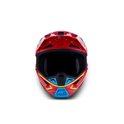 PŘILBA S-M7 CAST, ALPINESTARS (ČERVENÁ/ŽLUTÁ FLUO/MODRÁ) 2027