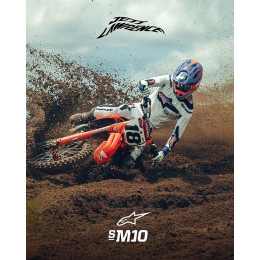 PŘILBA SUPERTECH S-M10 EDICE JETT LAWRENCE R01, ALPINESTARS (FIALOVÁ/RŮŽOVÁ FLUO/ŽLUTÁ FLUO) 2026