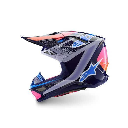 PŘILBA SUPERTECH S-M10 LIMITOVANÁ EDICE RECORDS, ALPINESTARS (ŠEDÁ/MULTICOLOR) 2026