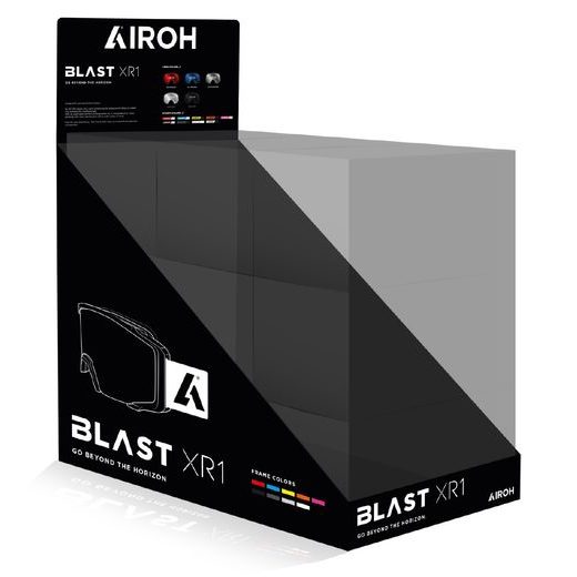 BRÝLE BLAST XR1 (9X) + POPRUHY (9X) + PLEXI (5X) + STOJAN NA PULT, AIROH