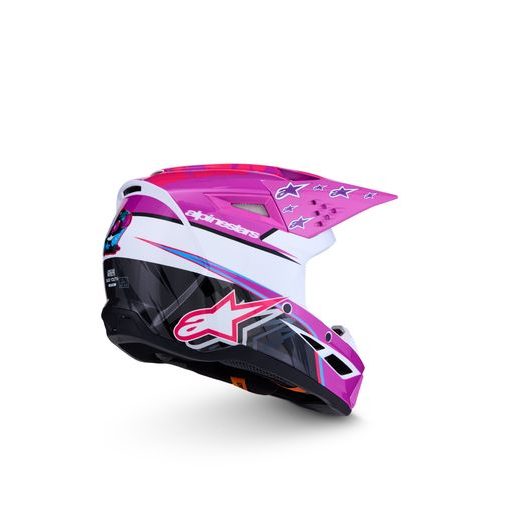 PŘILBA S-M3 FALCON, ALPINESTARS, DĚTSKÁ (FIALOVÁ/BÍLÁ/ČERNÁ/RŮŽOVÁ FLUO) 2027