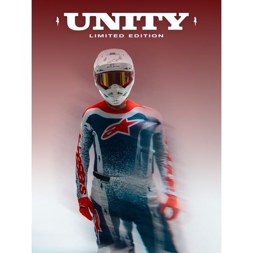DRES TECHSTAR LIMITOVANÁ EDICE UNITY, ALPINESTARS (ČERVENÁ/BÍLÁ/MODRÁ) 2026