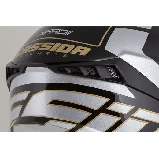 PŘILBA CROSS PRO 2 CONTRA, CASSIDA (ZLATÁ PERLEŤ/ŠEDÁ/ČERNÁ)