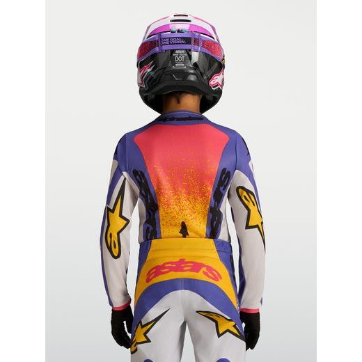 DRES FLUID DRAG YOUTH, ALPINESTARS, DĚTSKÉ (SVĚTLE ŠEDÁ/FIALOVÁ/ZLATÁ) 2027