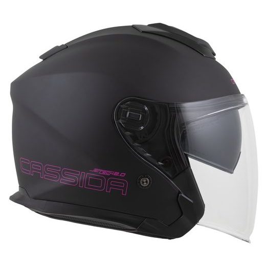 PŘILBA JET TECH 2.0 SOLID, CASSIDA (ČERNÁ MATNÁ/RŮŽOVÁ) 2026