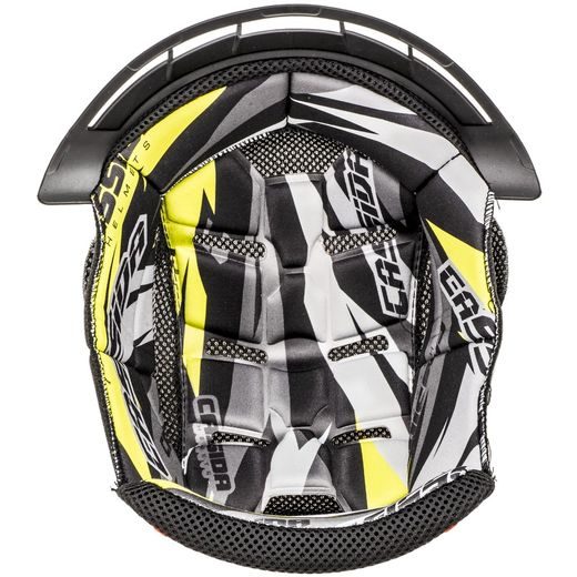 KLOBOUK INTERIERU PRO PŘILBY CROSS PRO 2, CASSIDA (ŽLUTÁ FLUO/ČERNÁ/BÍLÁ/ŠEDÁ)