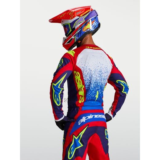 DRES FLUID DRAG, ALPINESTARS (TMAVĚ MODRÁ/ČERVENÁ/ZELENÁ/BÍLÁ) 2027