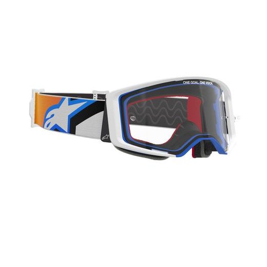 BRÝLE SUPERTECH CORP, ALPINESTARS (MODRÁ/ORANŽOVÁ, ČIRÉ PLEXI) 2025