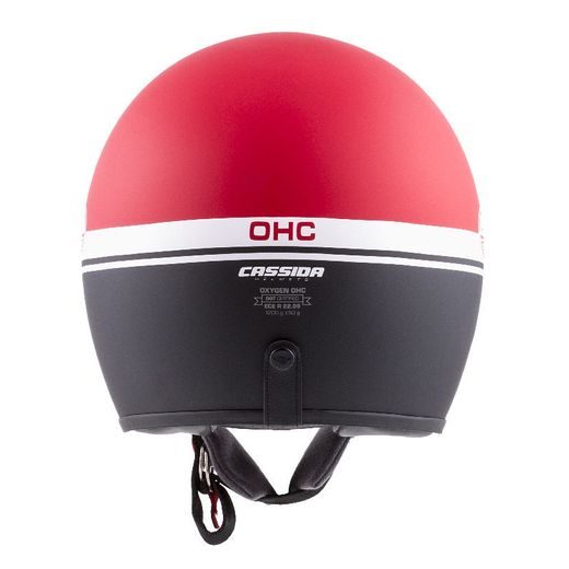 PŘILBA OXYGEN JAWA OHC, CASSIDA (ČERVENÁ MATNÁ/ČERNÁ/BÍLÁ)