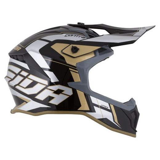 PŘILBA CROSS PRO 2 CONTRA, CASSIDA (ZLATÁ PERLEŤ/ŠEDÁ/ČERNÁ)