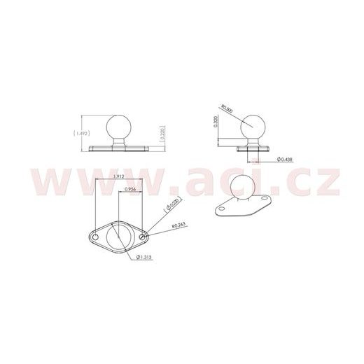 LICHOBĚŽNÍKOVÝ ADAPTÉR, KOVOVÝ, RAM MOUNTS