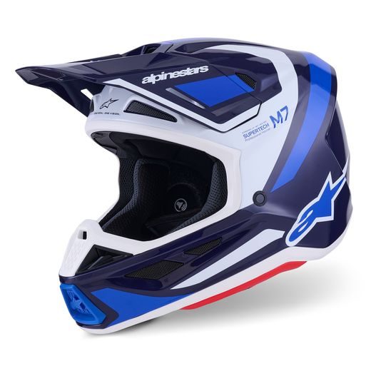 PŘILBA SUPERTECH S-M7 RISE, ALPINESTARS (MODRÁ/BÍLÁ) 2026