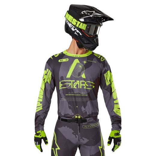 DRES RACER HOLLOW, ALPINESTARS (TMAVÁ CAMO/ŽLUTÁ FLUO) 2025
