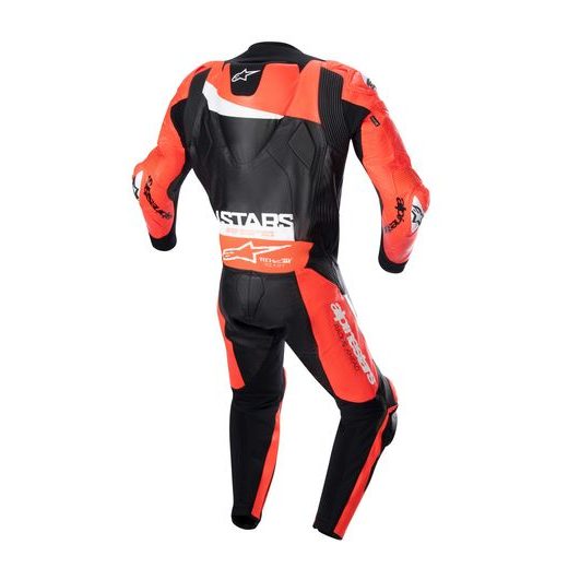 JEDNODÍLNÁ KOMBINÉZA GP PLUS 4, TECH-AIR KOMPATIBILNÍ, ALPINESTARS (ČERNÁ/ČERVENÁ FLUO/BÍLÁ)