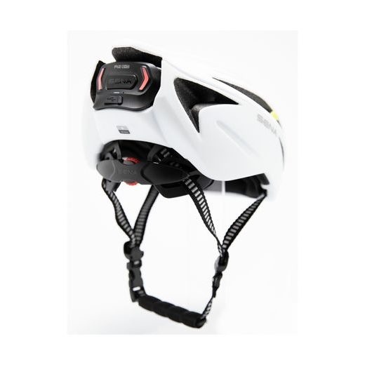 CYKLO PŘILBA S HEADSETEM R2, SENA (MATNÁ BÍLÁ)