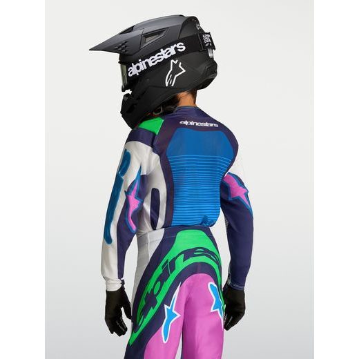 DRES SUPERTECH MAVEN YOUTH, ALPINESTARS, DĚTSKÉ (BÍLÁ/MODRÁ/FIALOVÁ/ZELENÁ FLUO) 2027